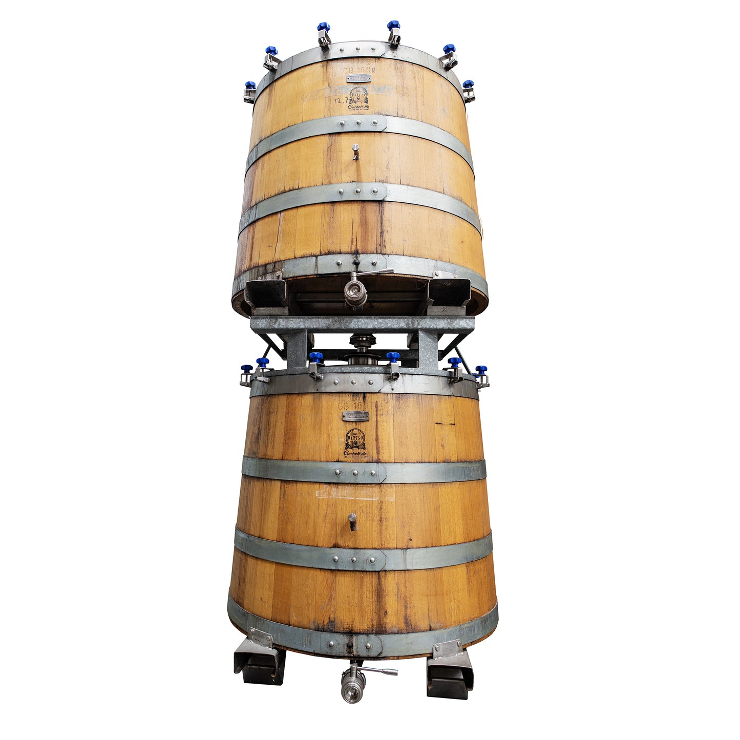 garbellotto experience vats are all stackable to save on space. 