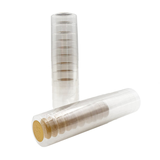 Heat Shrink Capsule - Clear with Gold Top - 30x60mm - 100