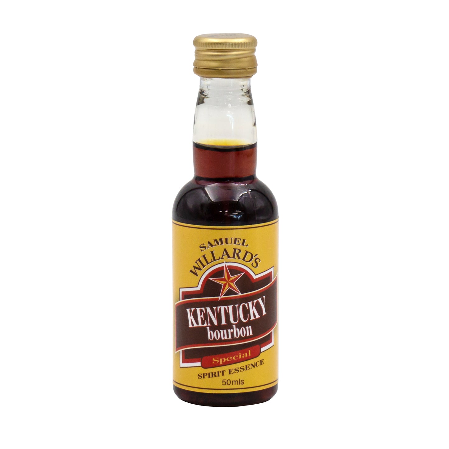 50ml bottle of samuel willards gold star kentucky bourbon essence
