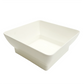White plastic bowl on a white background