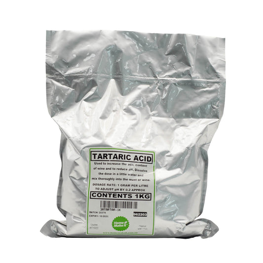 1kg bag of tartaric acid. 