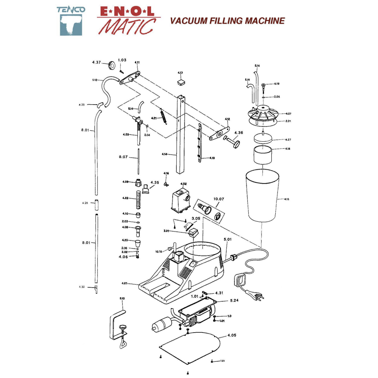 Enolmatic Filler - Spare 5-10 Litre Transfer Kit