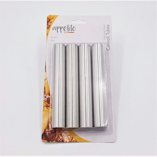 Cannoli Stainless Steel Tubes  14cm- Set of 4
