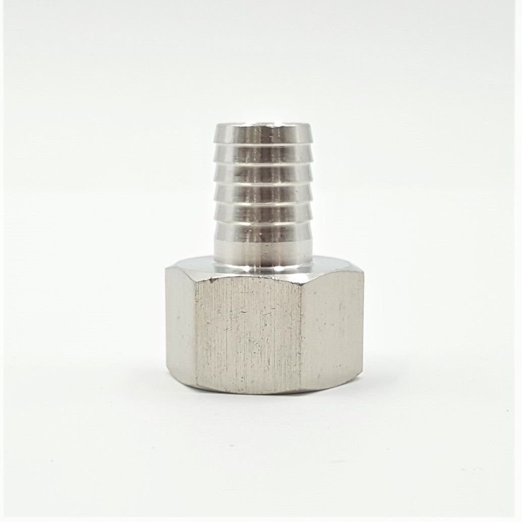 Stainless Steel 13mm Barb to 1/2Inch Female Fitting