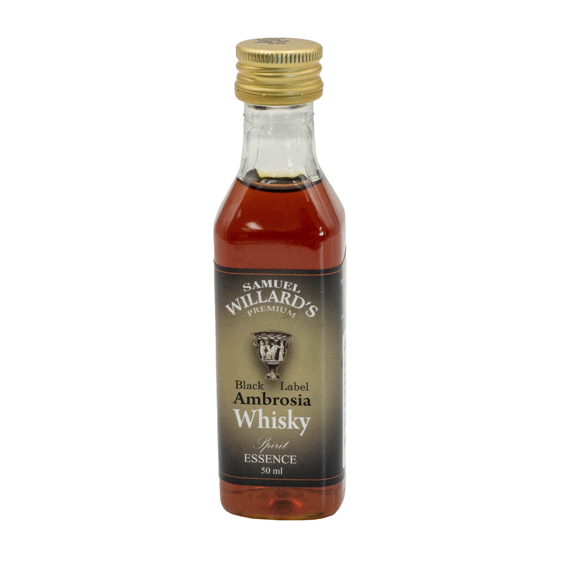 Samuel Willards Premium Black Label Ambrosia Whiskey essence. Makes 2250mL of finished product from each 50mL bottle