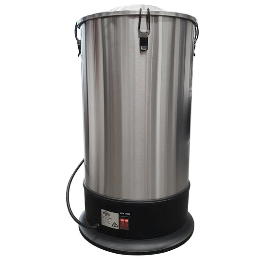 30 litre boiler for distillation. Comes with a 500 and 1700 watt switches for control over temperatures.