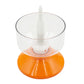 Rinser for sanitizing the inside of bottles with detachable orange base