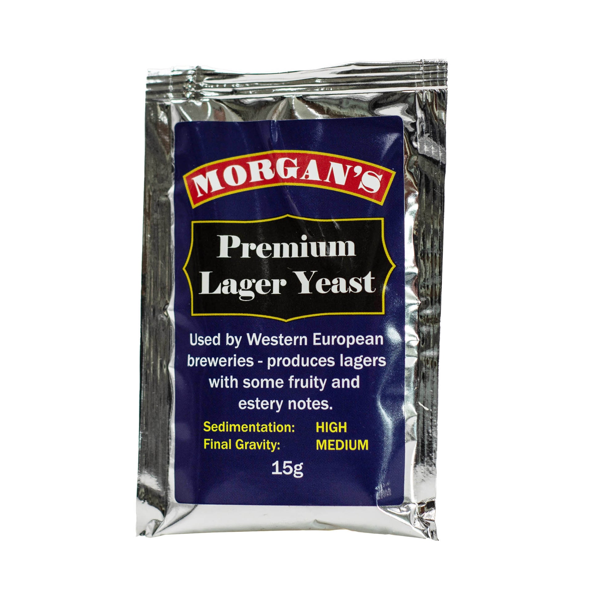 15g packet of Brew Cellar Premium lager yeast. 