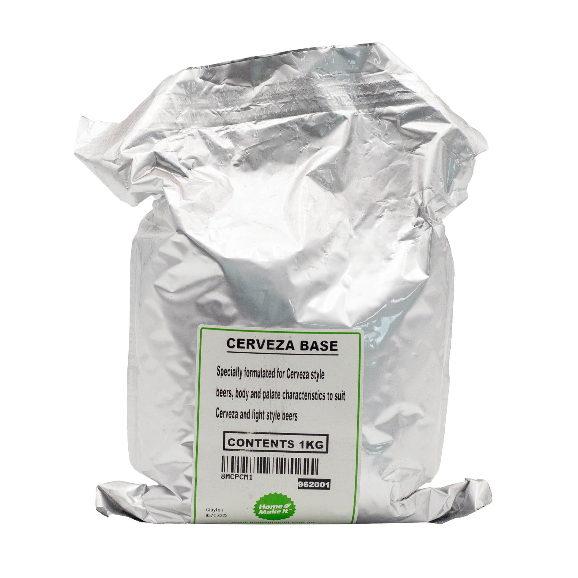 1kg bag of Cerveza base mix specially made for light style beers.