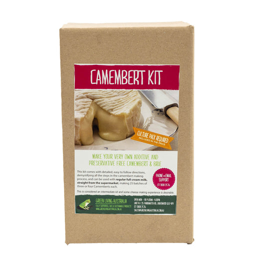 Camembert cheese making kit. Makes 25 batches of three or four camemberts. 
