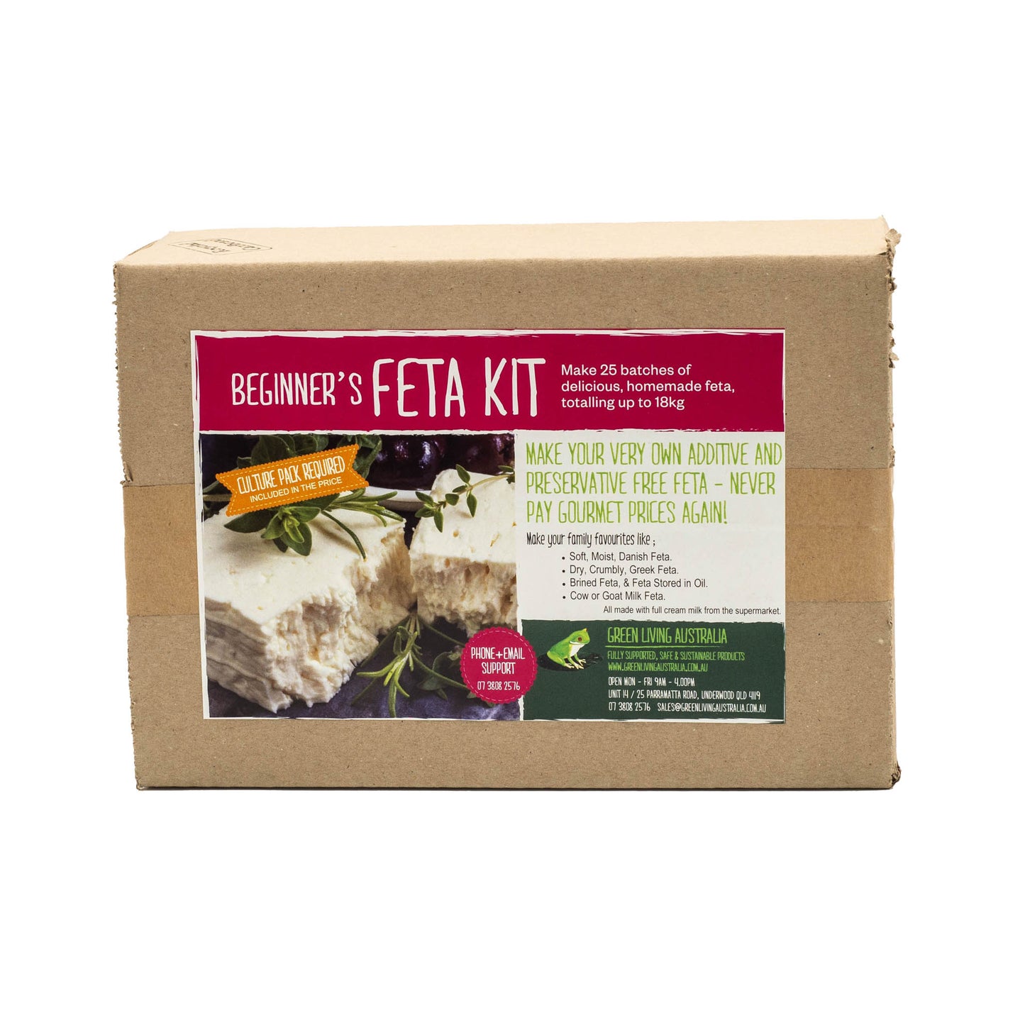 Feta cheese making kit. Makes 25 batches of delicious homemade feta. 