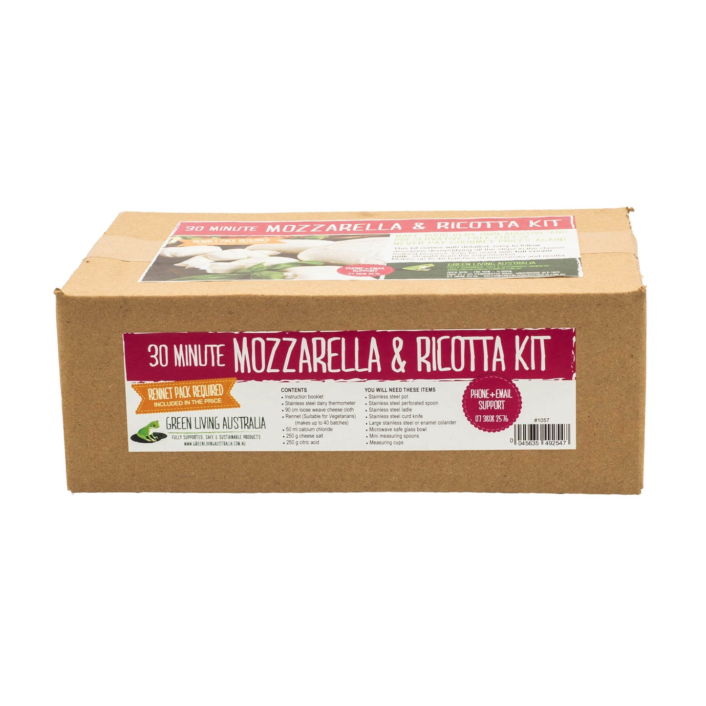 Mozzarella and Ricotta cheese making kit contents and instructions