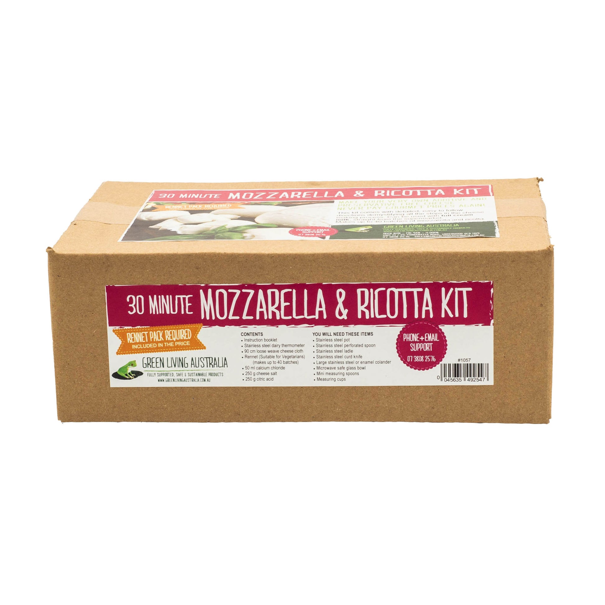 Mozzarella and Ricotta cheese making kit contents and instructions