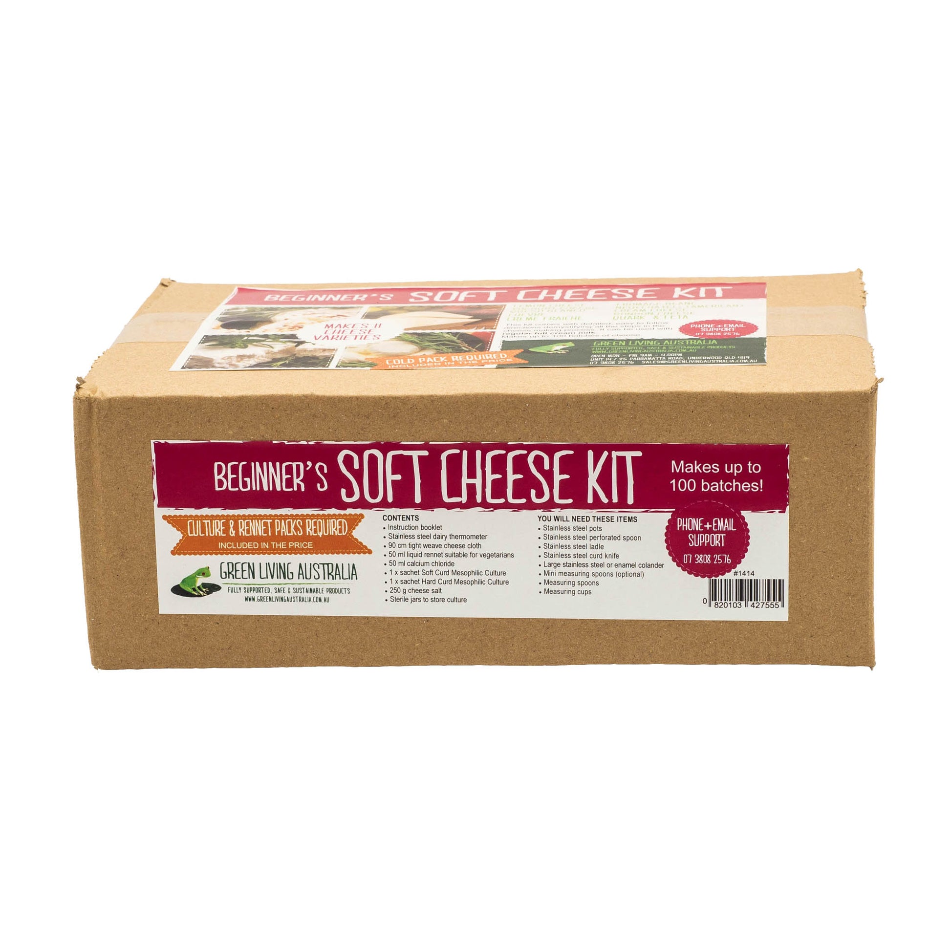 Soft cheese making kit contents and instructions