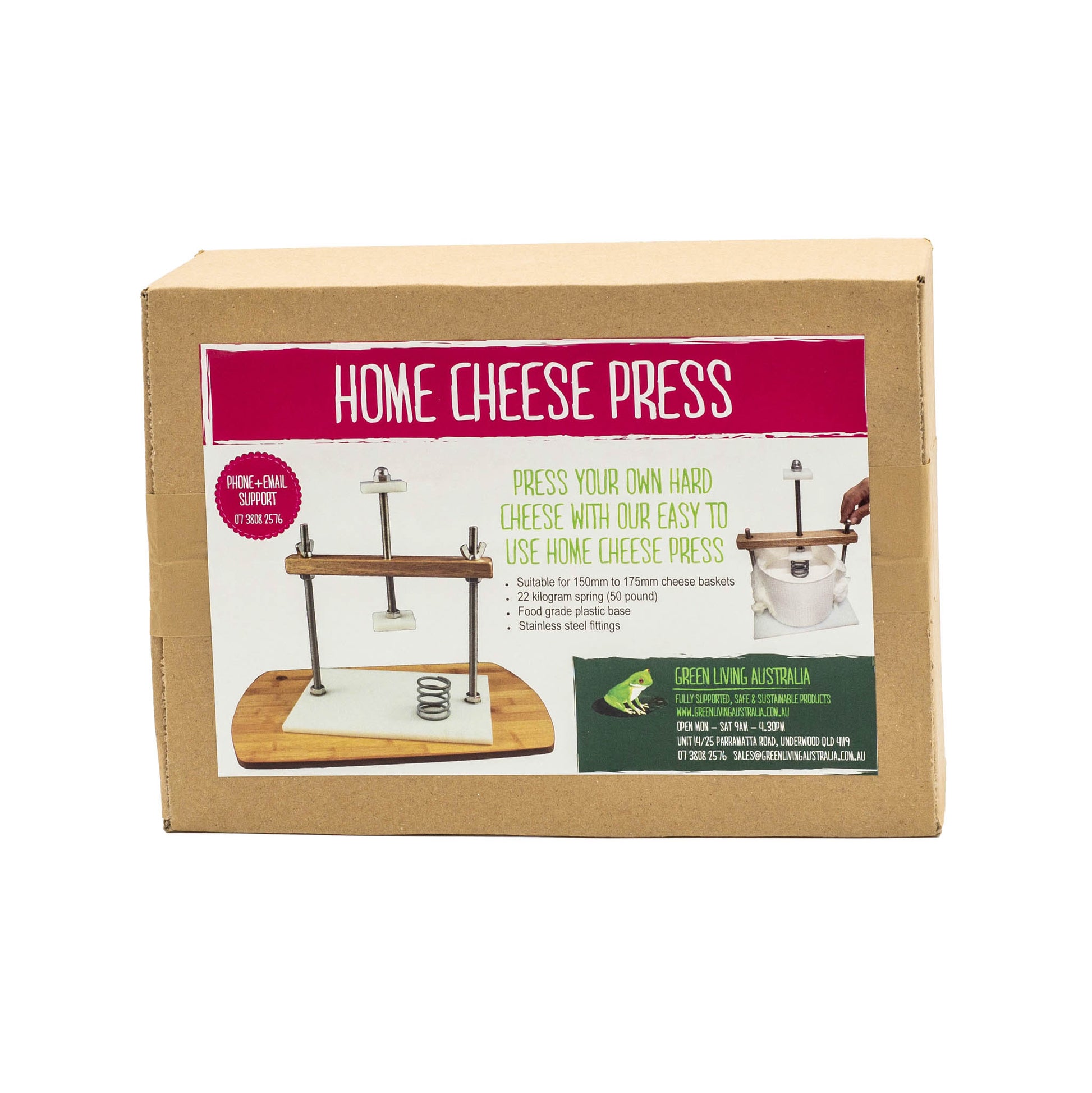 Press your own hard cheese with our easy to use home cheese press. Suitable for 150mm to 175mm cheese baskets
