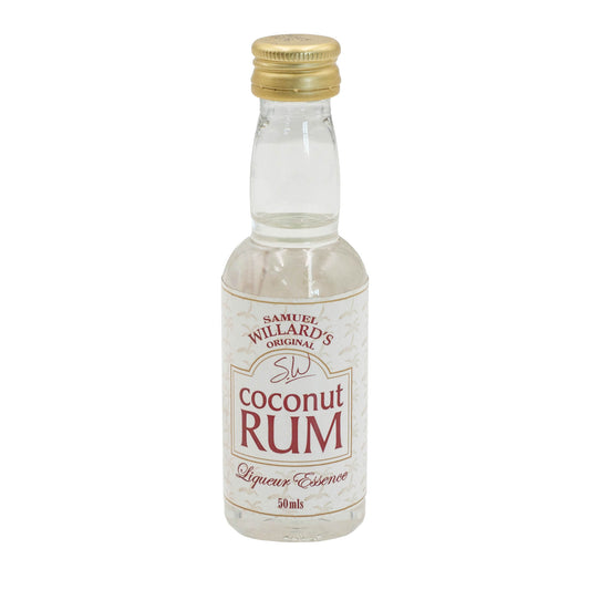 Coconut rum essence 50ml. Makes a Malibu style drink. Will make 1125ml of finished product from each 50ml bottle
