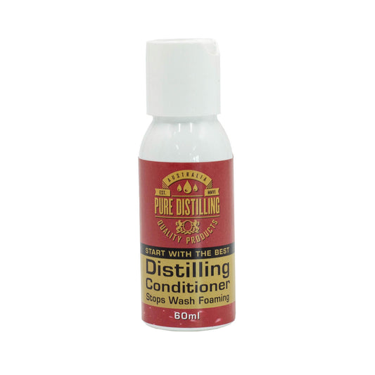 Distilling conditioner 60ml bottle. Prevents your wash from foaming