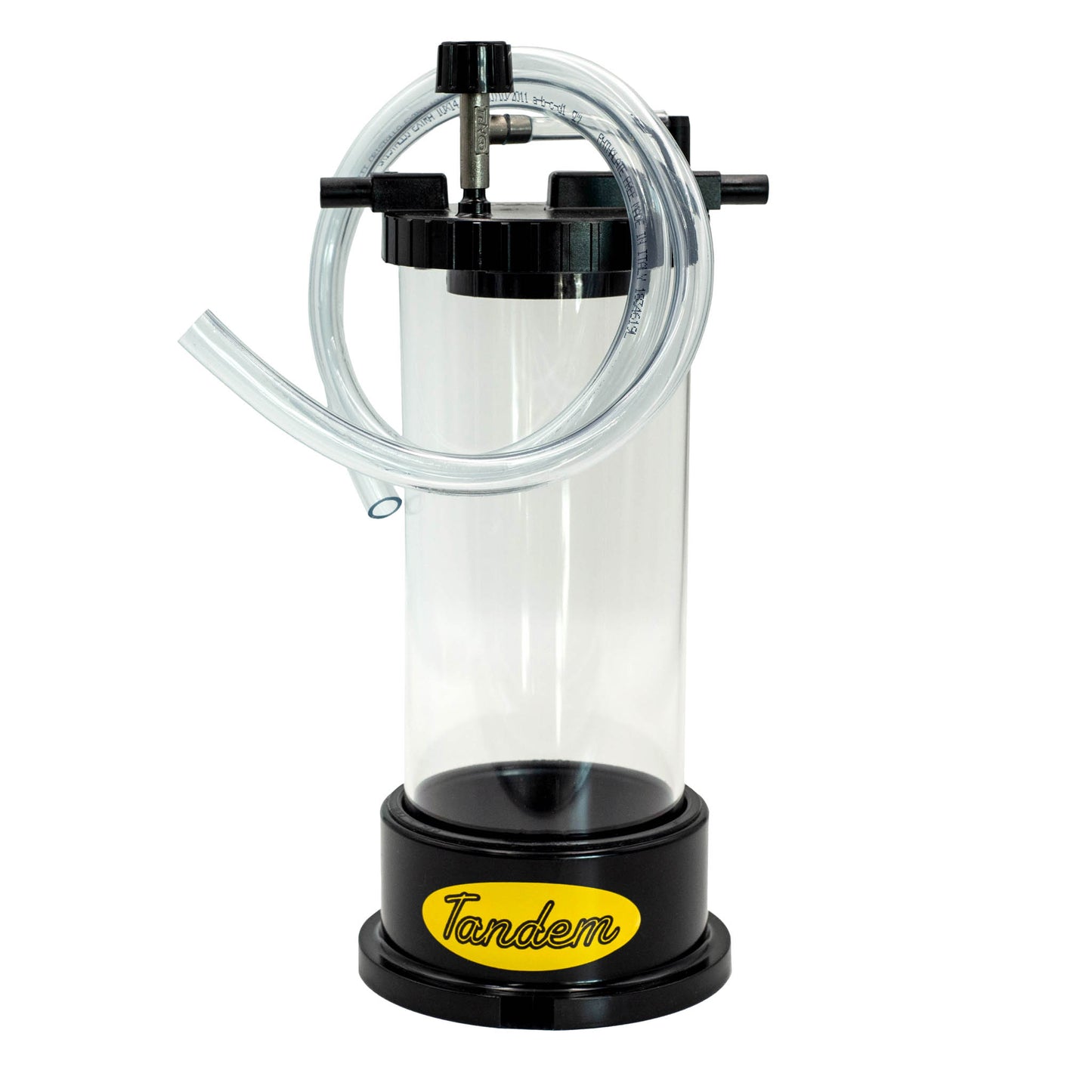 Elmatic tandem filter housing works with the enolmatic filler. This filter housing allows you to filter wine, olive oil, spirits, syrup, and fruit juices depending on the filter cartridges you use.