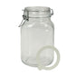Italian made 1 litre FIDO jar with swing lid and rubber seal. For storing and fermenting oils, pickles, chutney or dry foods. 