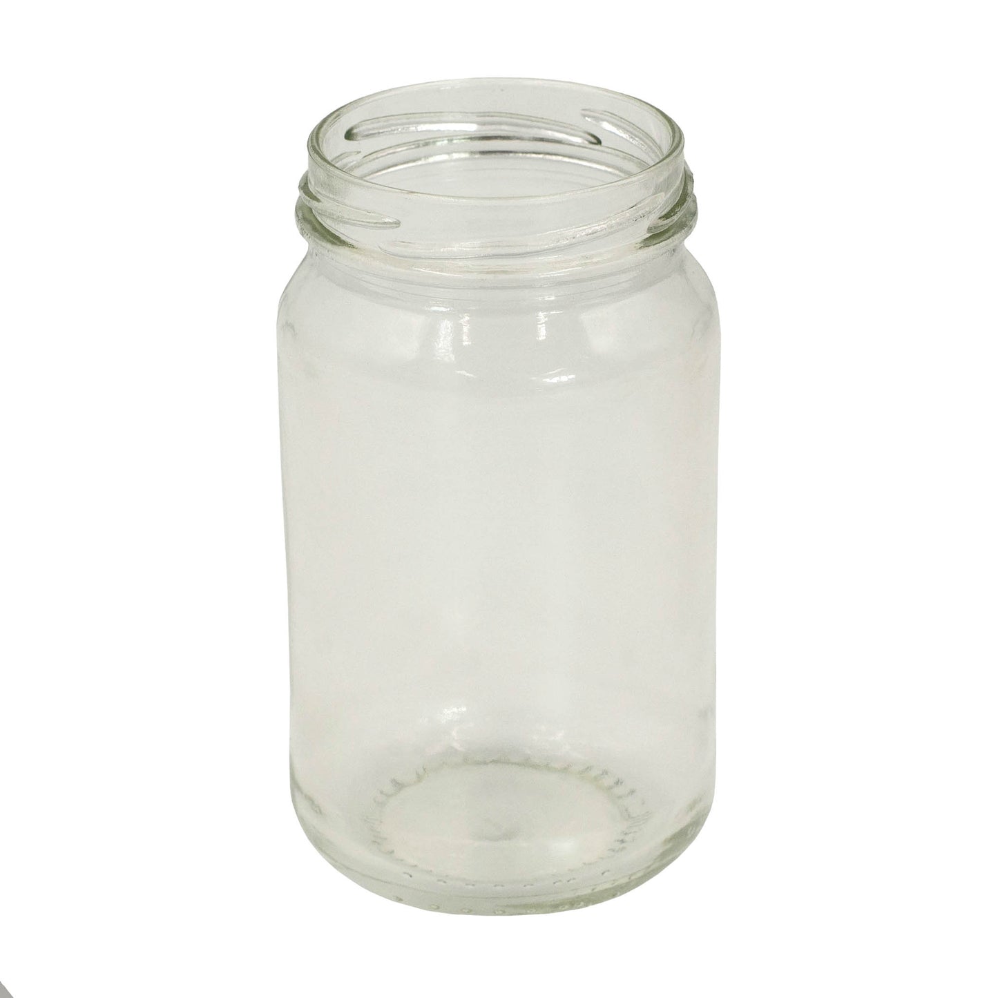 375 ml glass jar with 63mm screw top opening. 