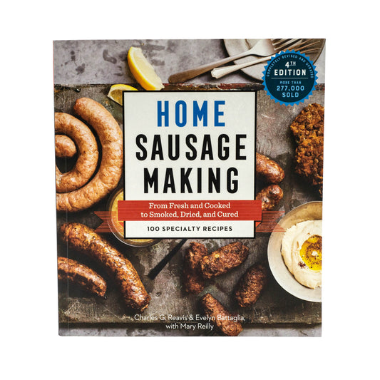 A book with detailed sausage-making instructions for a range of techniques and 100 recipes for pork, beef, lamb, veal, wild game, poultry, seafood, and vegetarian sausages; plus 100 recipes for cooking with sausage written by Mary Reilly and Evelyn Battaglia
