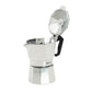 Three cup Incasa Moka stove top coffee maker that makes Italian style espresso coffee in minutes
