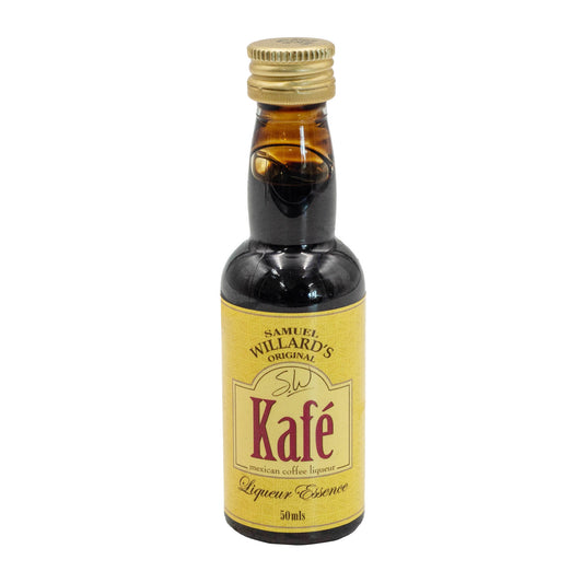 Samuel Willards Kafe essence makes a Kahlua style drink. Will make 1125ml of finished product from each 50ml bottle