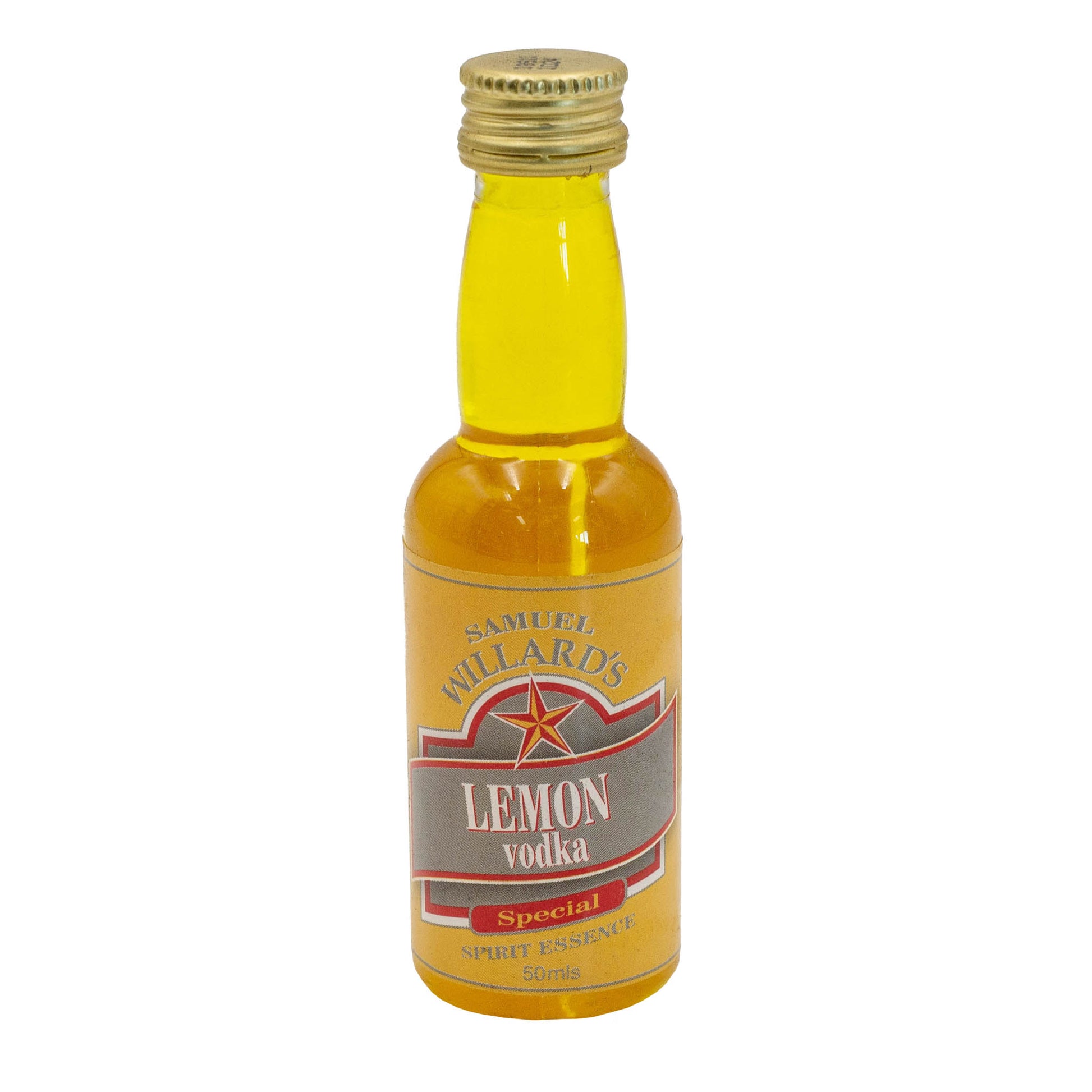 Samuel Willards Lemon Vodka essence makes a Absolute Vodka Citrus style drink. Will make 1125ml of finished product from each 50ml bottle
