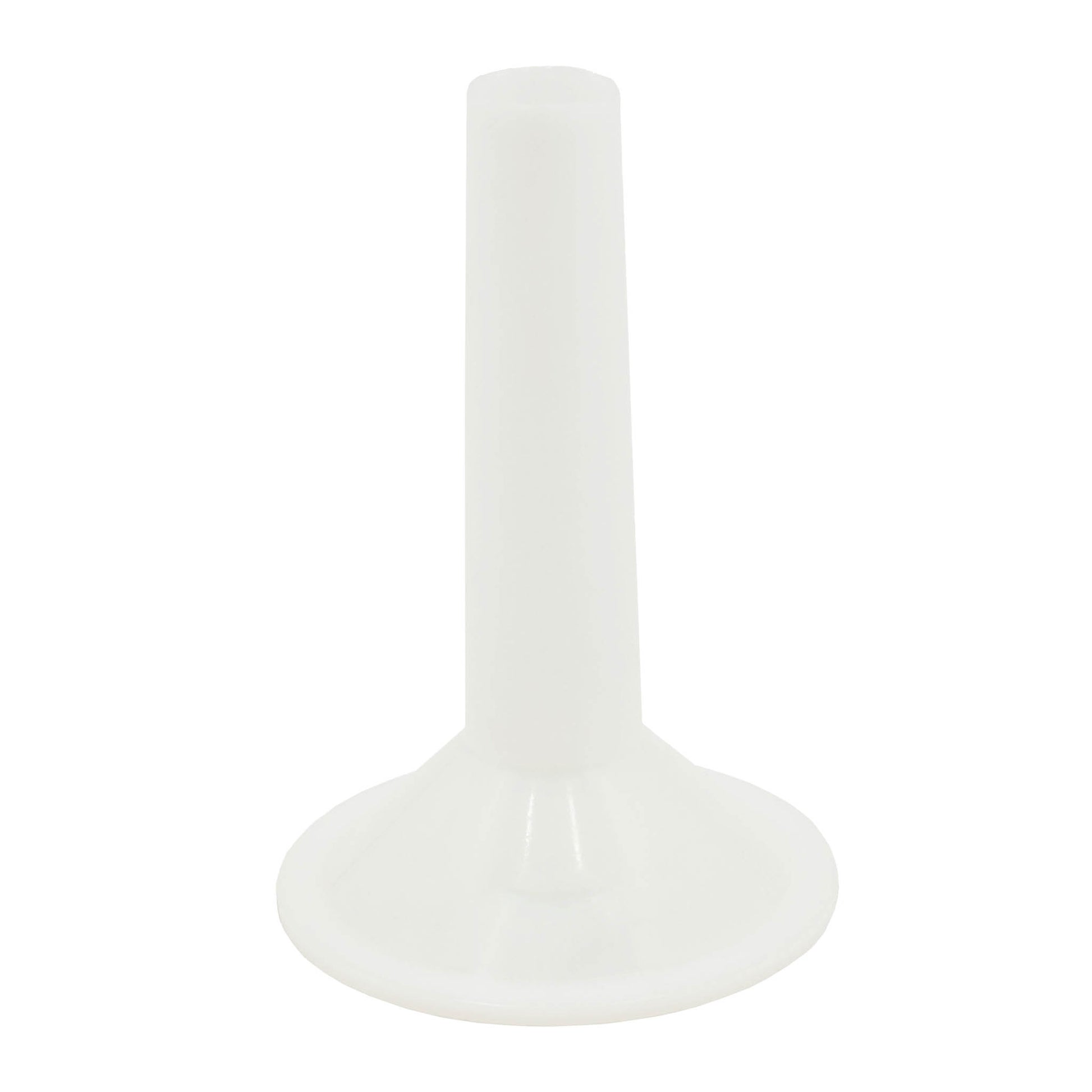 white food grade plastic salami and sausage mincer funnel for size 22 mincers 15mm in diameter. 