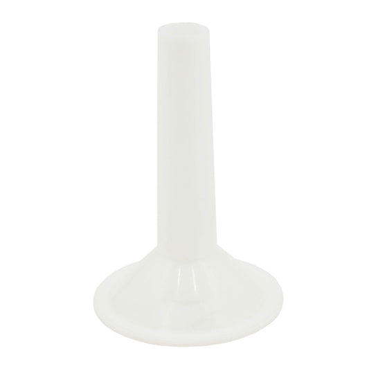 white food grade plastic salami and sausage mincer funnel for size 32 mincers 30mm in diameter.