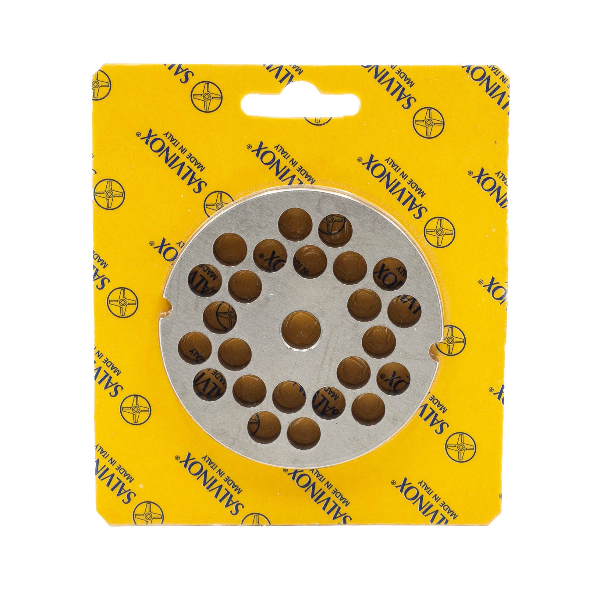 size 22 with 10mm holes stainless steel replacement mincer plate for salami and sausage mincing machines. 