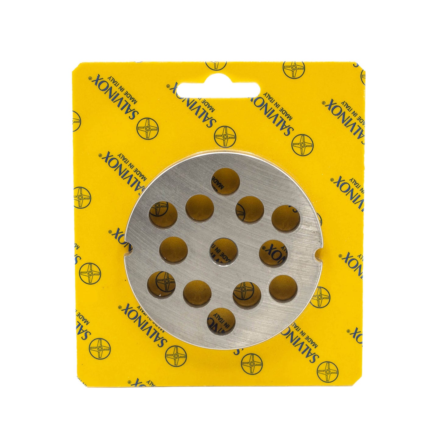 Size 22 with 12mm holes stainless steel replacement mincer plate for salami and sausage mincing machines. 