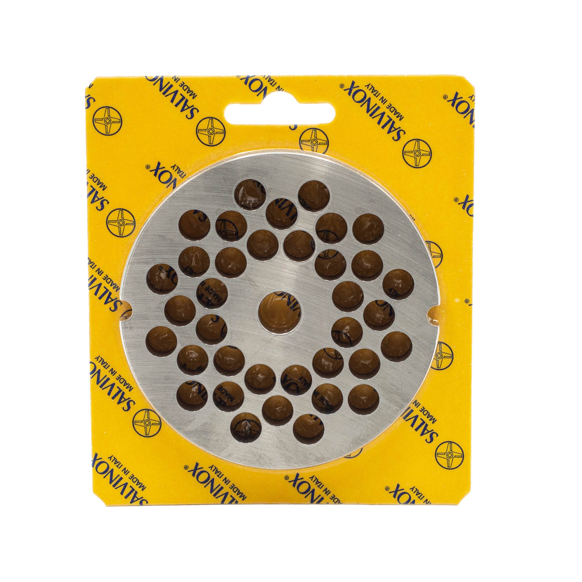 Size 32 with 10mm holes stainless steel replacement mincer plate for salami and sausage mincing machines. 