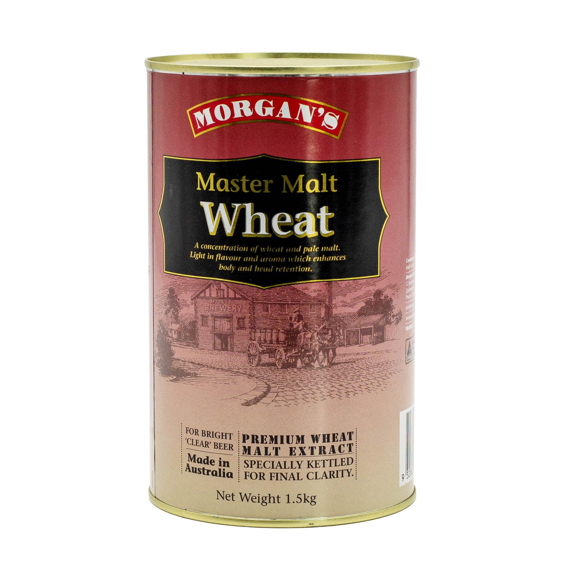 Morgans Mast Malt Wheat brew tin for a Full Wheat grainy flavour and aroma