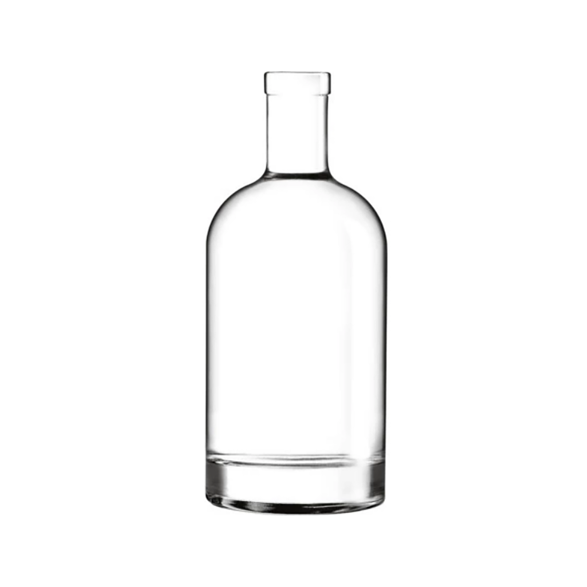clear glass oslo spirit bottle with cork top