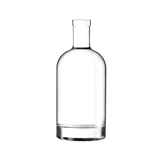 clear glass oslo spirit bottle with cork top