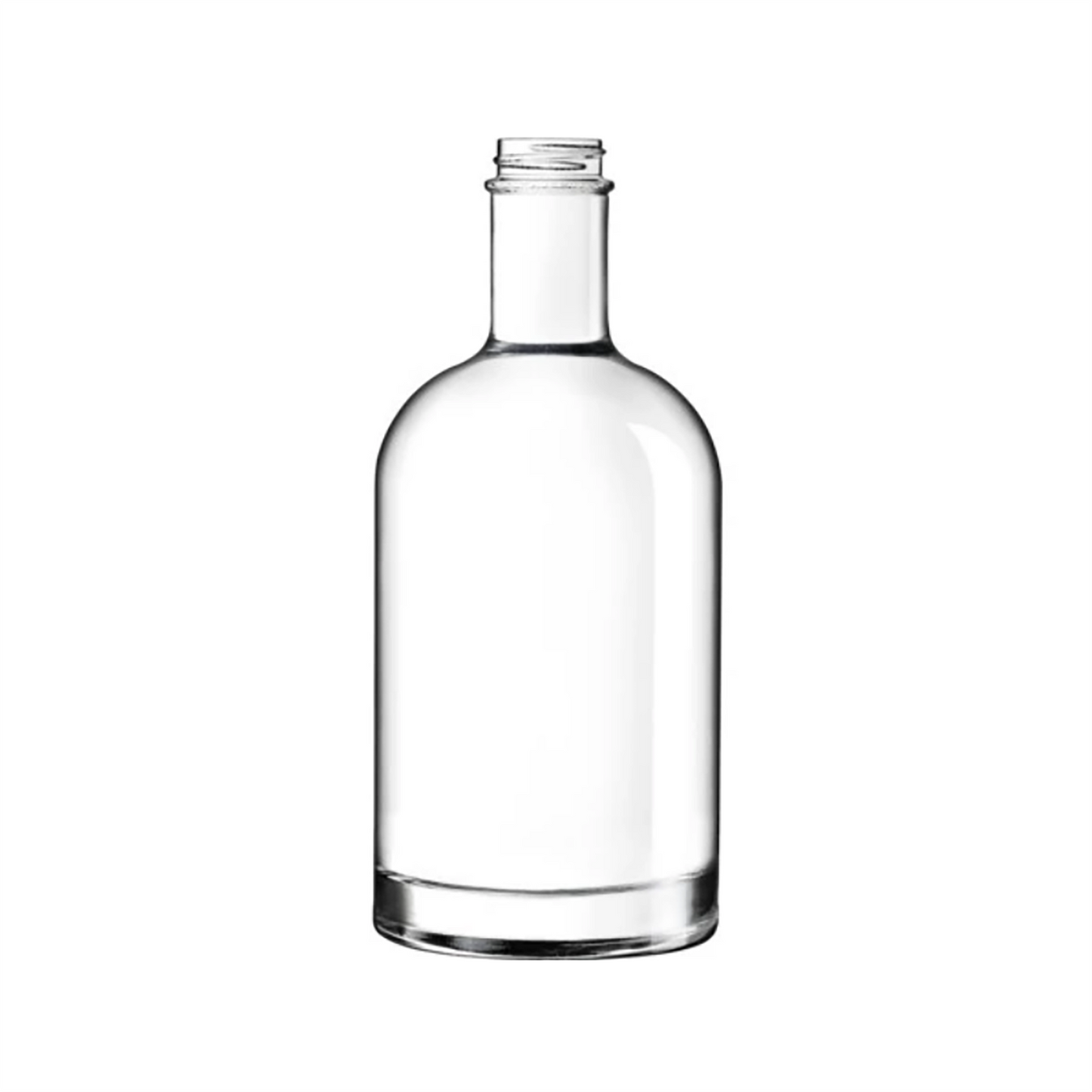 clear glass oslo spirit bottle with screw top