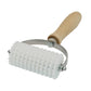 Tagliatelle 12 Strips Wheel Cutter with Dented Edge. Made with white food grade plastic and wooden handle. Made in Italy