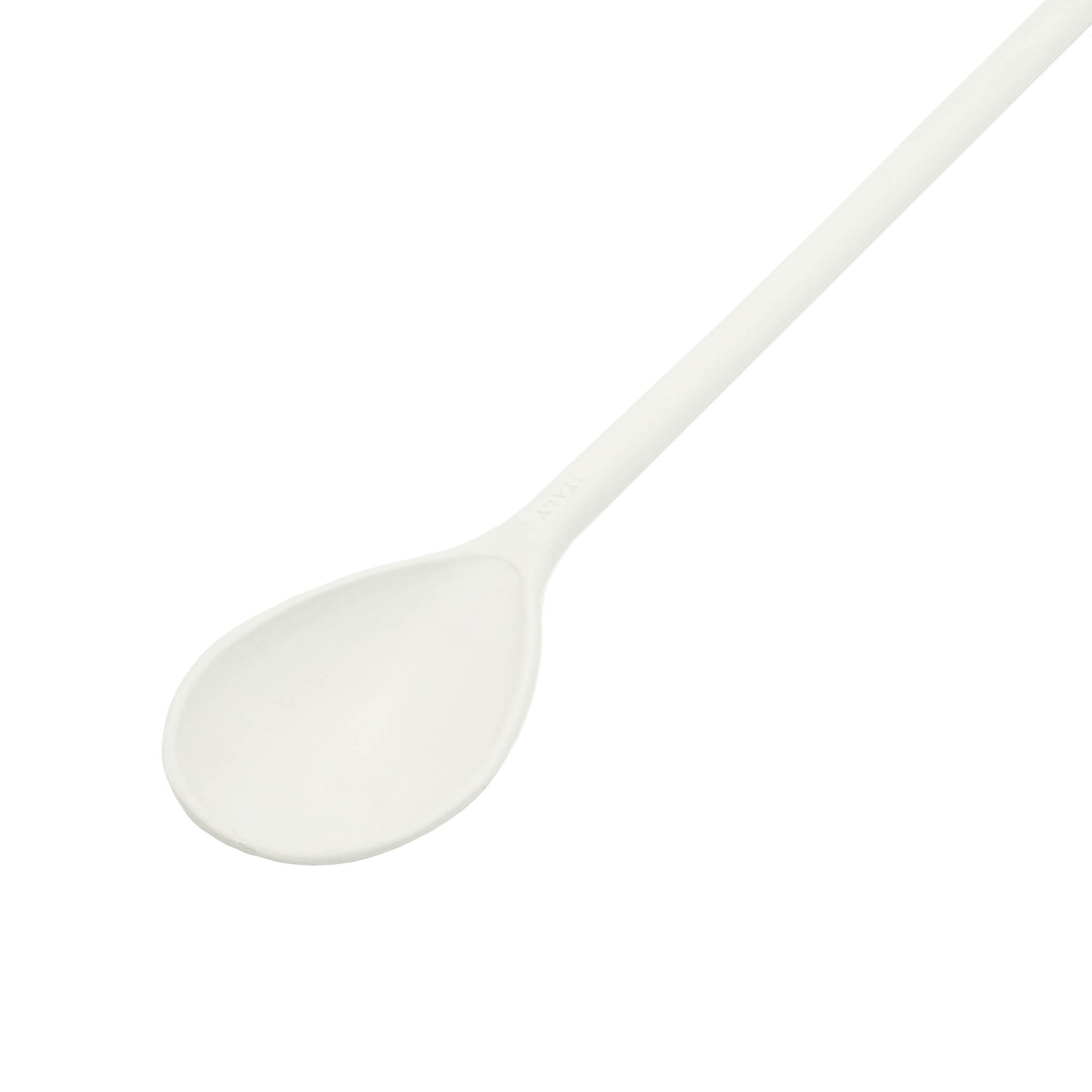white food grade plastic spoon with 50cm long handle. 