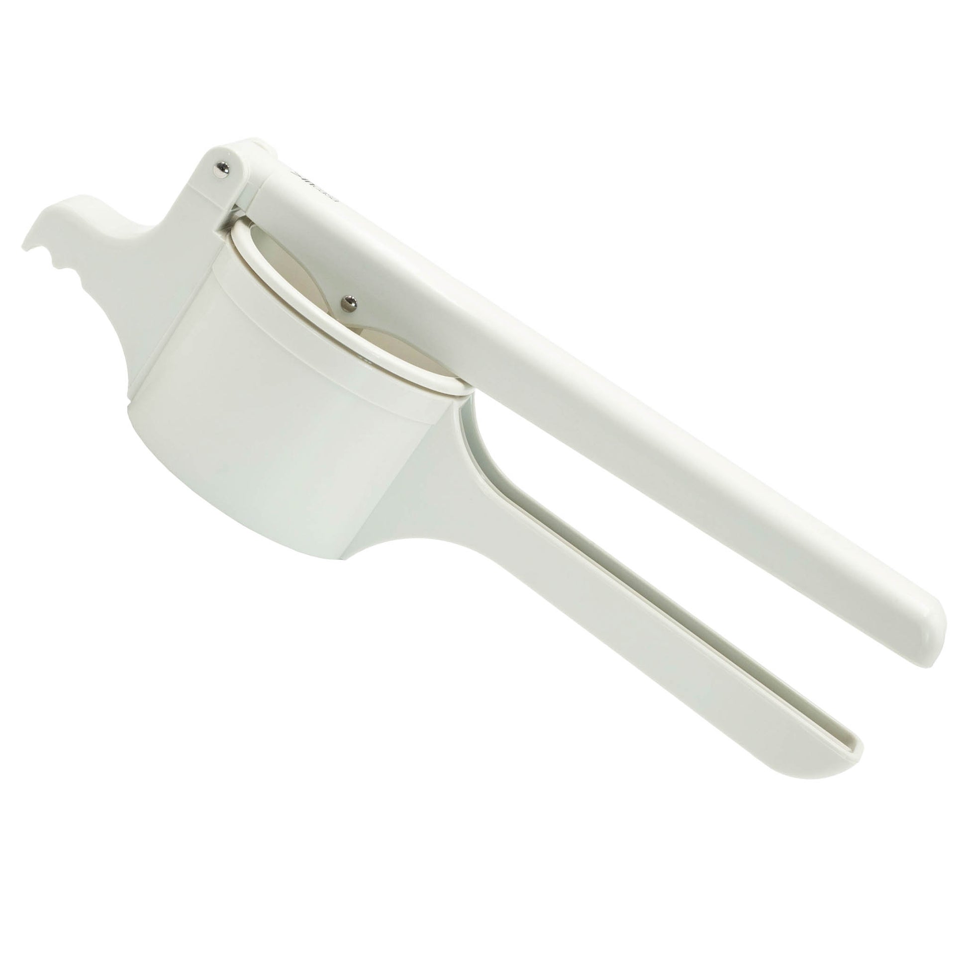 Potato ricer / masher. Works with cooked vegetables you want to mash. 