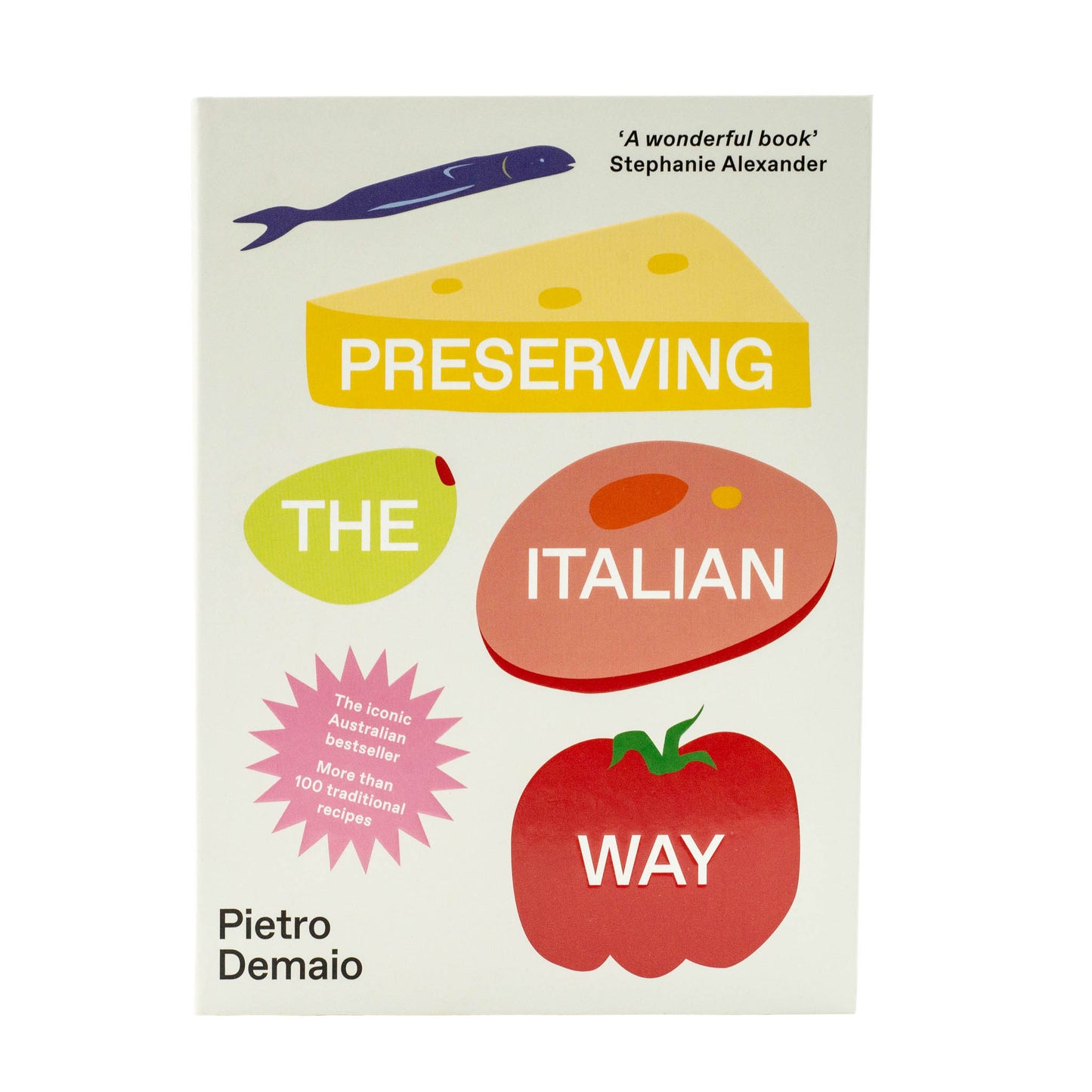A book with an impressive range of old-style recipes from regional Italy, with easy-to-follow instructions for preserving fruit, vegetables, fish and meat. Includes dozens of recipes for pickles, syrups, wine, cheese, salami, prosciutto, liqueurs, pesto and sauces. Written by Pietro Demaio