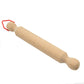 30cm wooden rolling pin with red plastic hanger