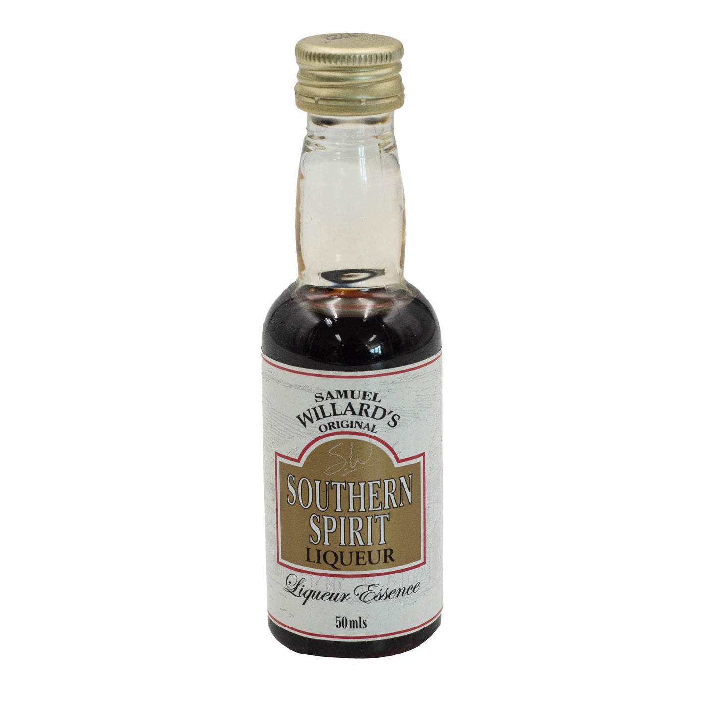 Samuel Willards Southern Spirit Liqueur essence makes a Southern Comfort style drink. Will make 1125mL of finished product from each 50mL bottle