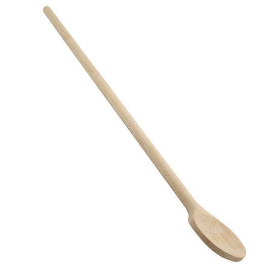 italian made wooden spoon with 80cm handle for stirring puree tomatoes for passata making.